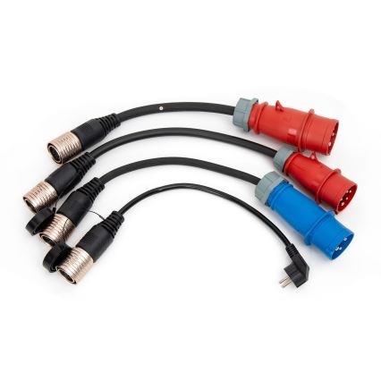 Caricatore portatile per auto con 4 adattatori Tipo 2 32A/480V 22kW 7m IP67