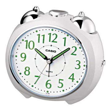 Casio - Orologio a sveglia 1xLR14 bianco/cromo lucido