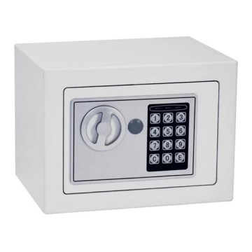Cassaforte 4xAA 23x17 cm bianco/cromo opaco