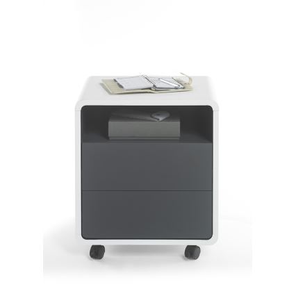 Cassettiera da ufficio TEO bianco/antracite