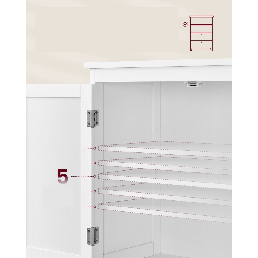 Cassettiera MADAM bianca