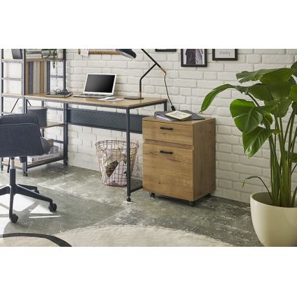 Cassettiera mobile per ufficio MIRANE, rovere
