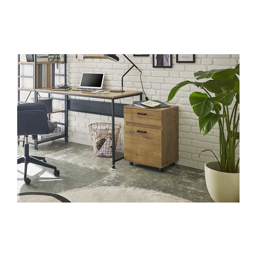 Cassettiera mobile per ufficio MIRANE, rovere