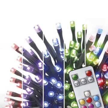 Catena da esterno LED RGB Natale 120xLED/72 modalità 15m IP44 + telecomando