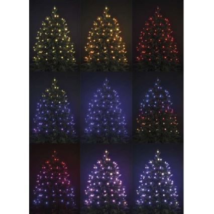 Catena da esterno LED RGB Natale 120xLED/72 modalità 15m IP44 + telecomando