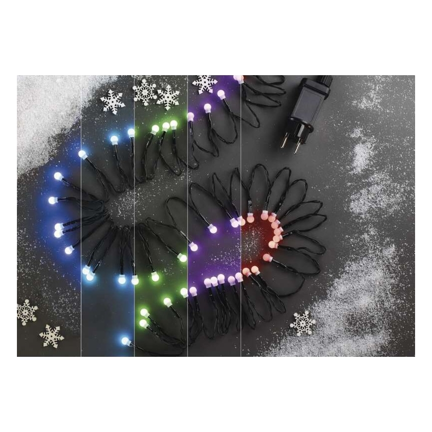 Catena da esterno LED RGB Natale 96xLED/64 modalità 15m IP44 + telecomando