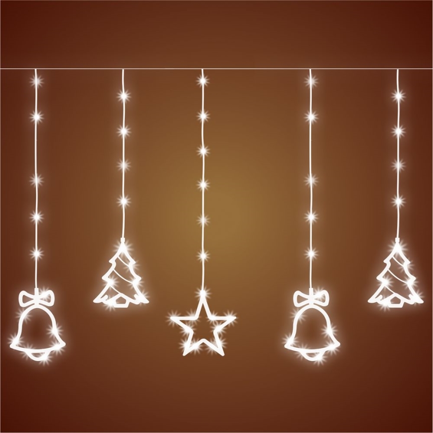 Catena da esterno natalizia a LED 186xLED 7m IP44 bianco freddo
