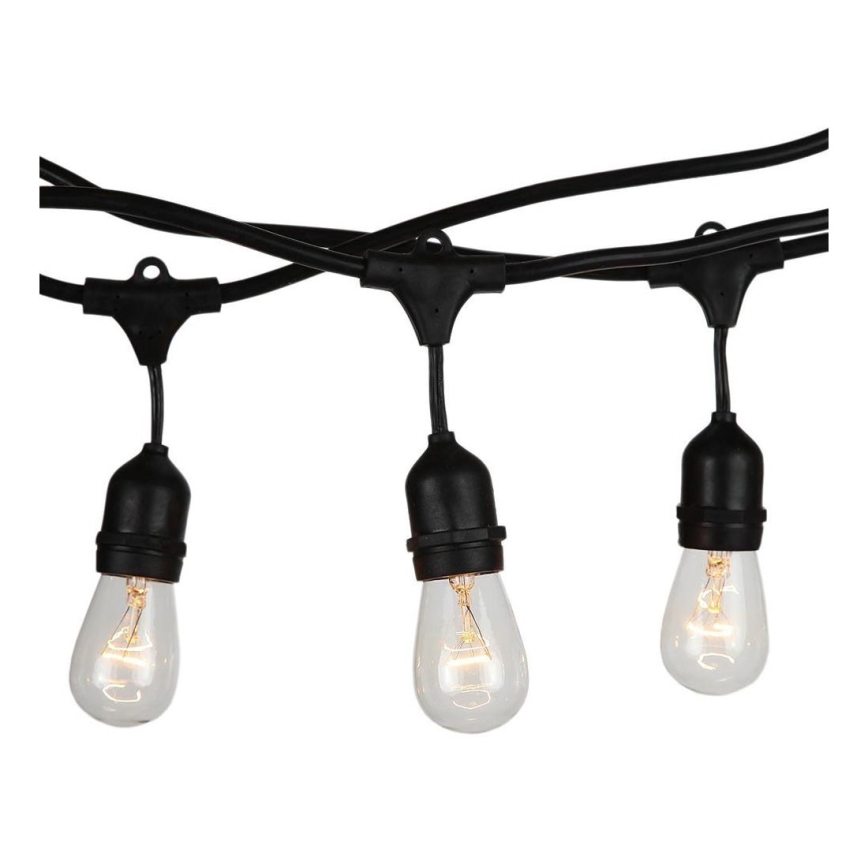 Catena da esterno STRING 15m 15xE27/25W/230V IP54