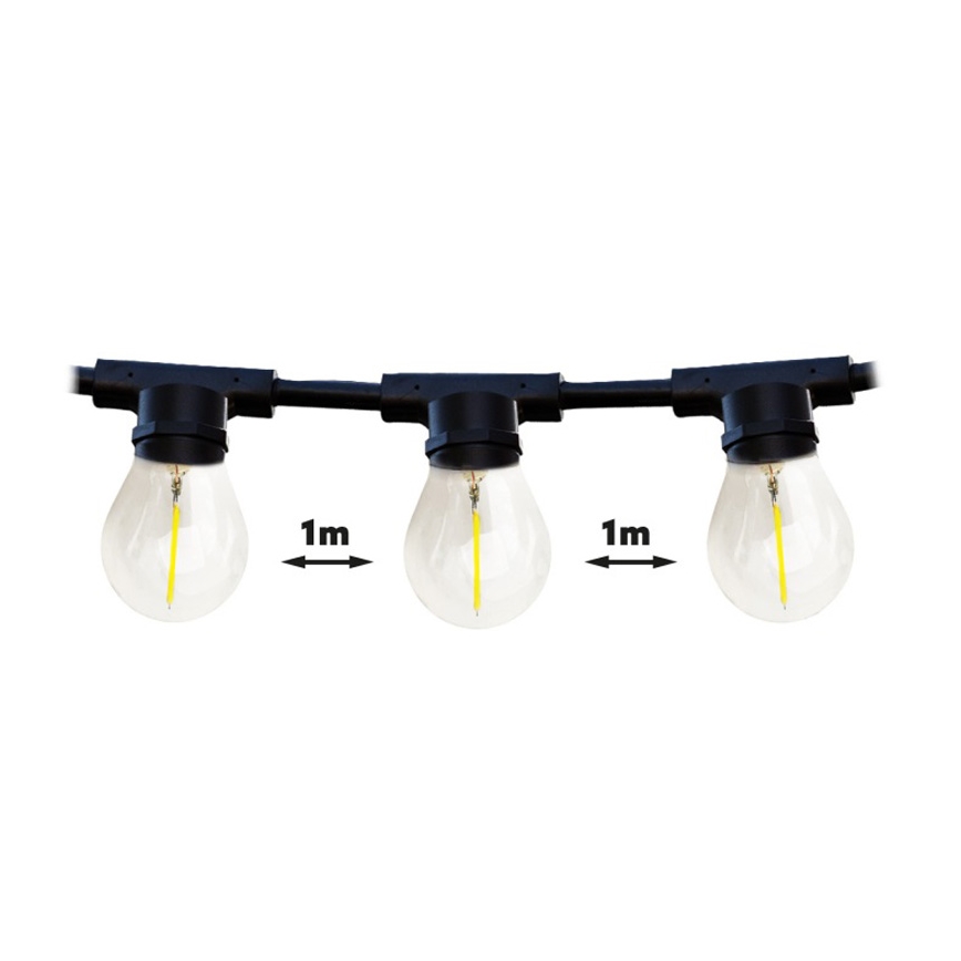 Catena decorativa da esterno MIMOSA 20xE27/1,3W/230V IP44 20m