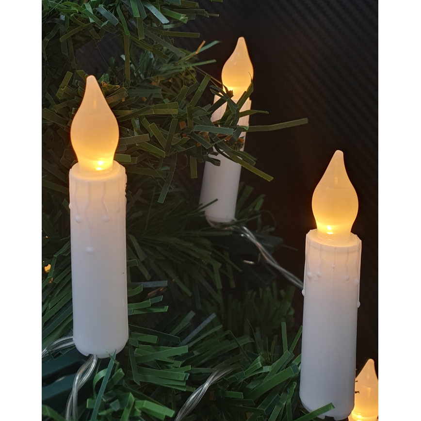 Catena decorativa LED 10xLED/2xAA 1,65 m, bianco caldo, lampadine a candela