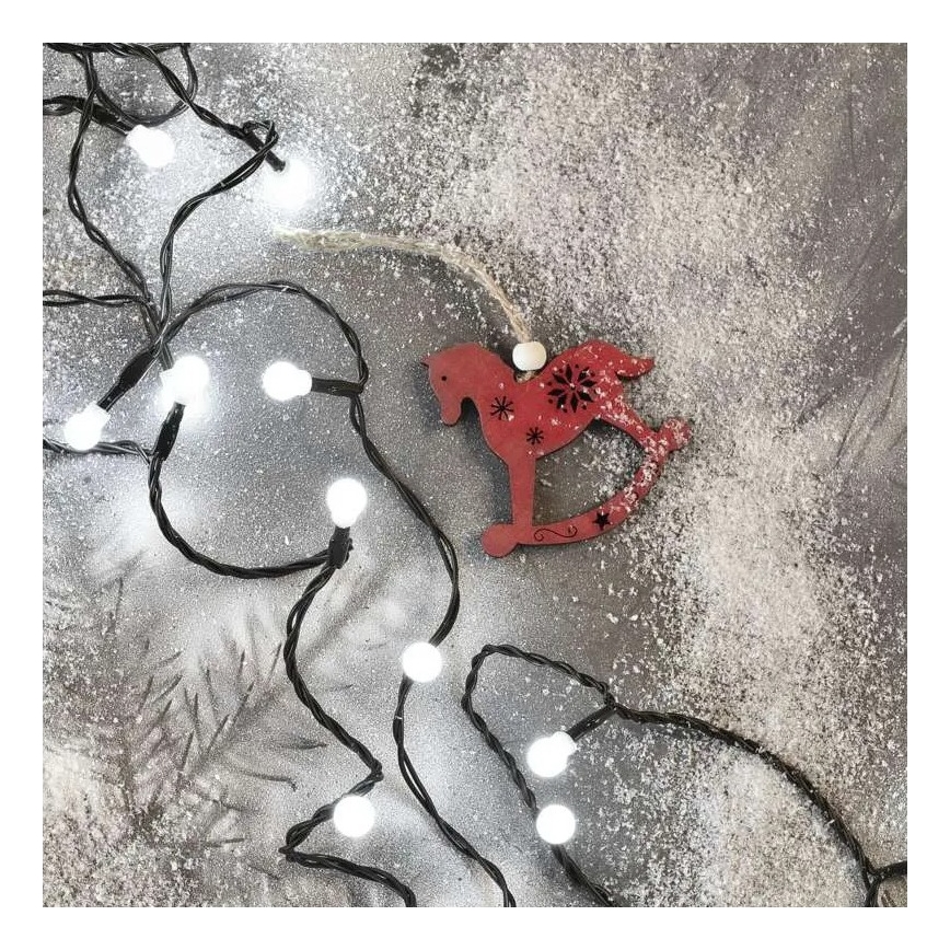 Catena di luci natalizie LED per esterni, 80 LED/8 funzioni, 13 m, bianco freddo, IP44