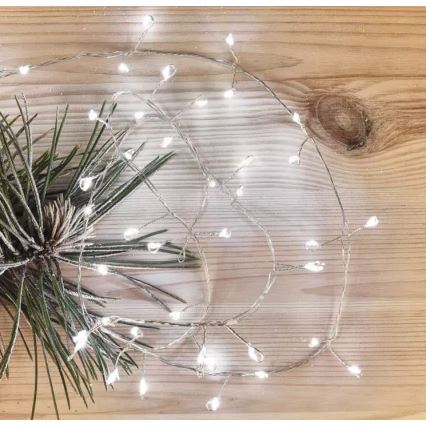 Catena di Natale LED 100xLED/3xAA 2,7 m bianco freddo