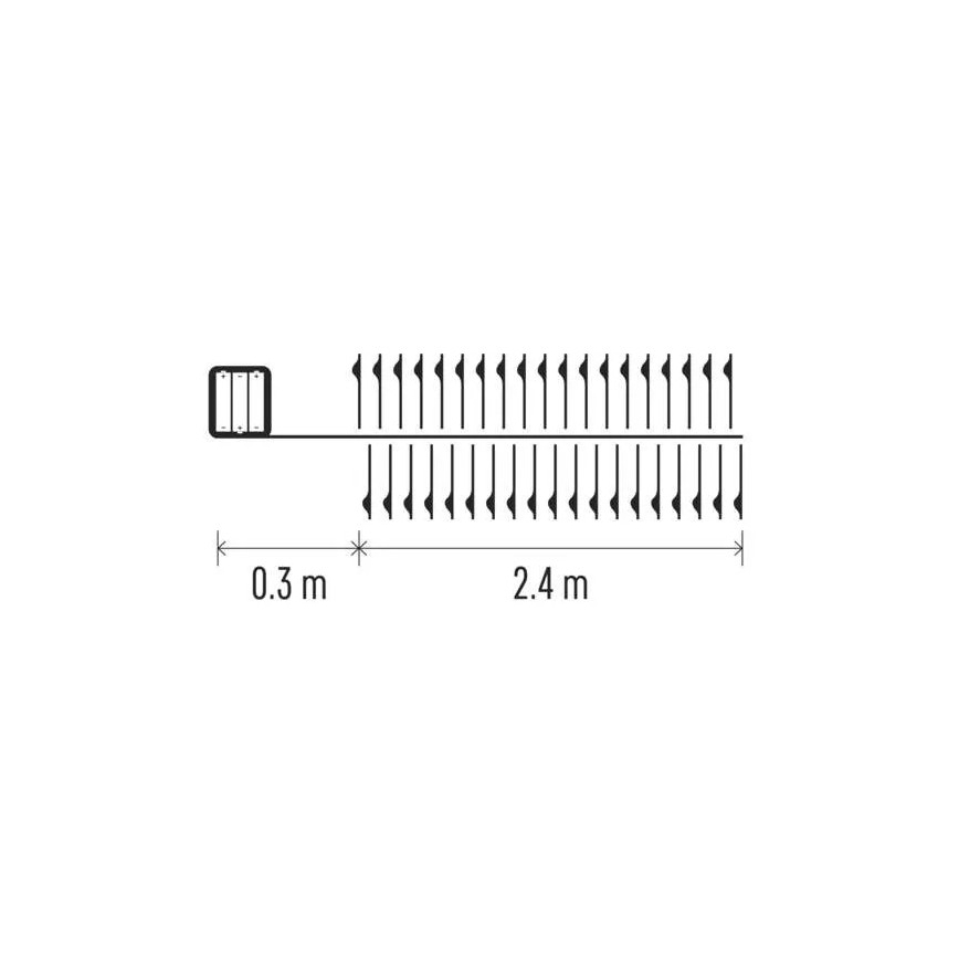 Catena di Natale LED 100xLED/3xAA 2,7 m bianco freddo