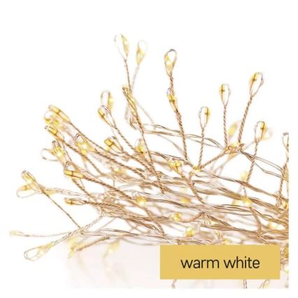 Catena di Natale LED 100xLED/3xAA 2,7m bianco caldo