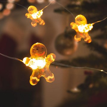 Catena di Natale LED 10xLED/2xAA 1,2m bianco caldo