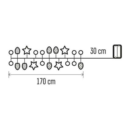 Catena di Natale LED 20xLED/2m