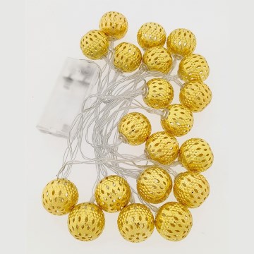 Catena di Natale LED 20xLED/3xAA 2,5m bianco caldo