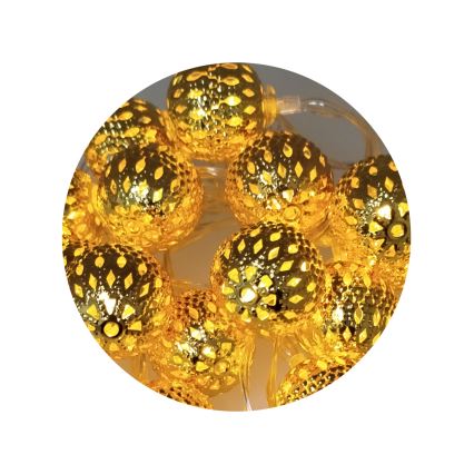 Catena di Natale LED 20xLED/3xAA 2,5m bianco caldo