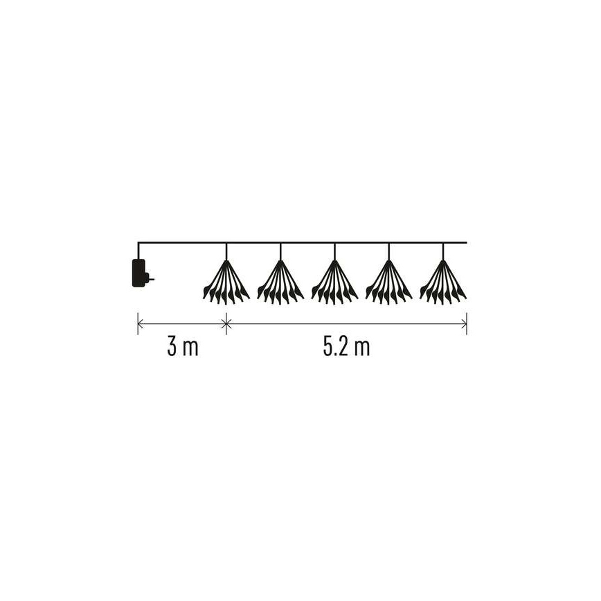 Catena di Natale LED 300xLED/8,2m bianco freddo