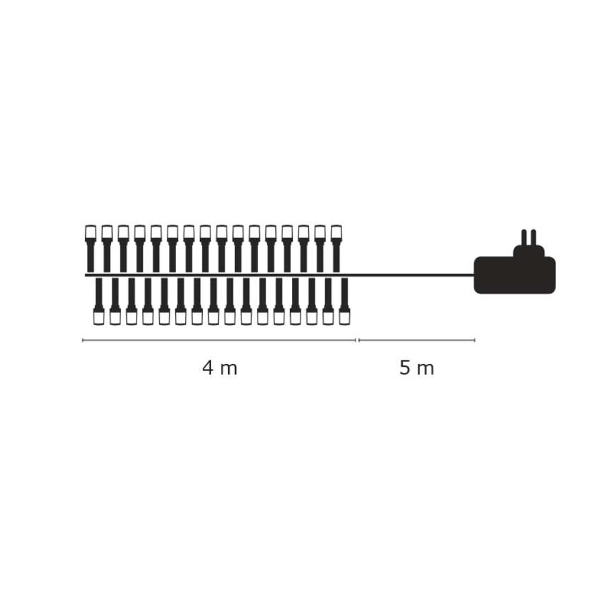 Catena di Natale LED Outdoor CHAIN 40xLED 9m IP44 bianco freddo