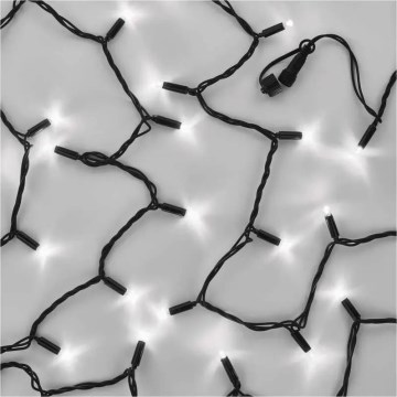 Catena interconnettibile 50xLED/5m IP44 bianco freddo nero