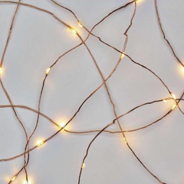 Catena LED da esterno natalizia 100xLED/15m IP44 bianco caldo