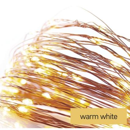 Catena LED da esterno natalizia 100xLED/15m IP44 bianco caldo