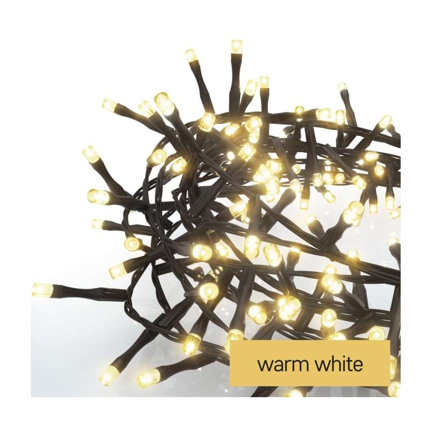 Catena LED da esterno natalizia 300xLED/11m IP44 bianco caldo