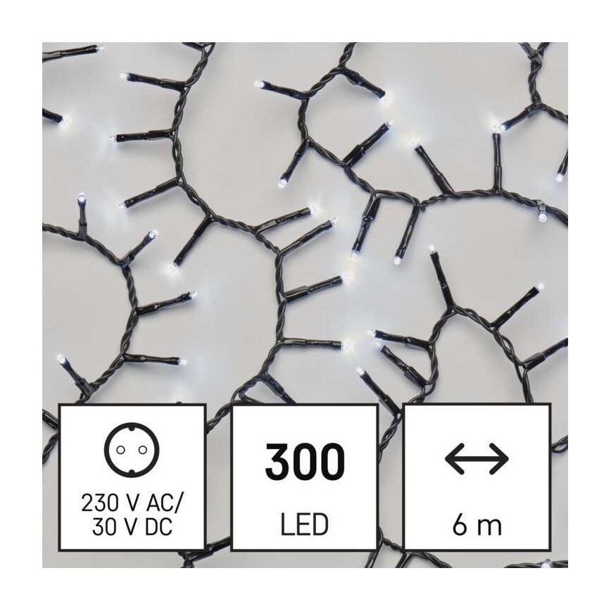 Catena LED da esterno natalizia 300xLED/11m IP44 bianco freddo