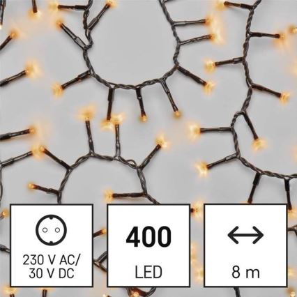 Catena LED da esterno natalizia 400xLED/13m IP44 vintage