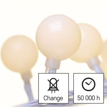 Catena LED da esterno natalizia 40xLED/9m IP44 bianco caldo