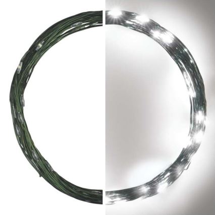 Catena LED da esterno natalizia 40xLED/9m IP44 bianco freddo