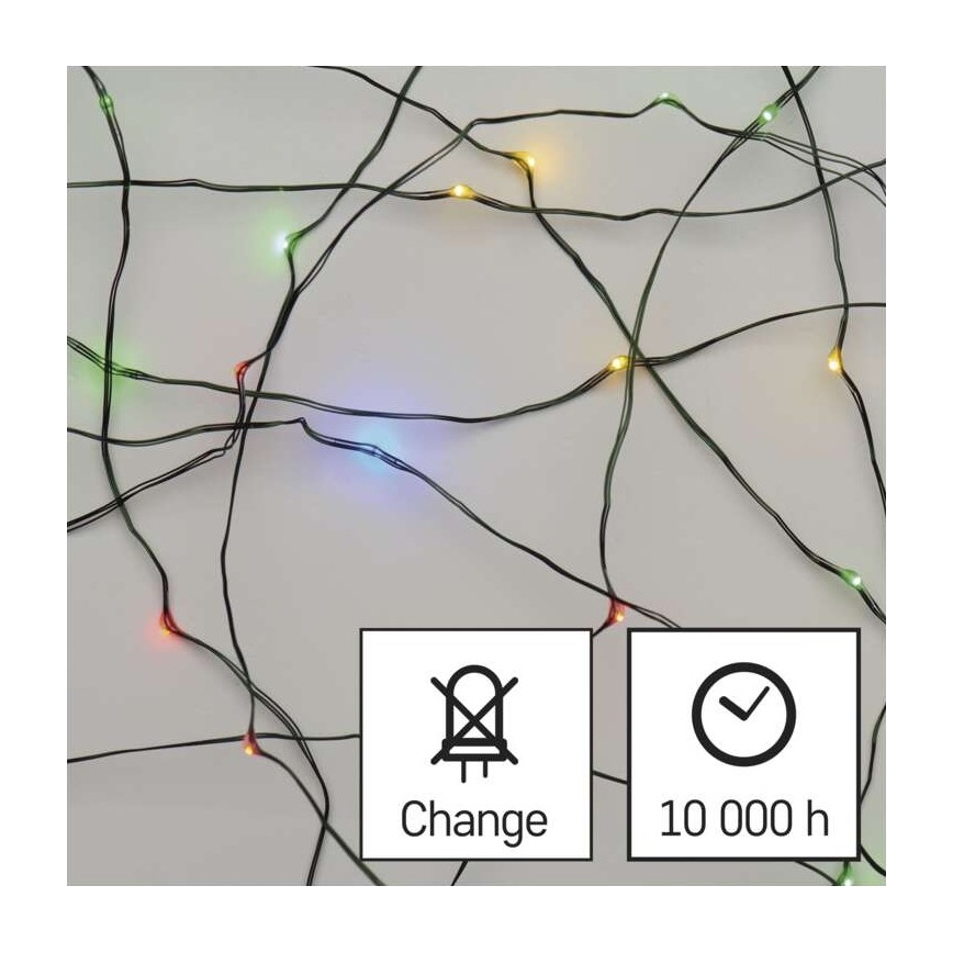 Catena LED da esterno natalizia 40xLED/9m IP44 multicolore