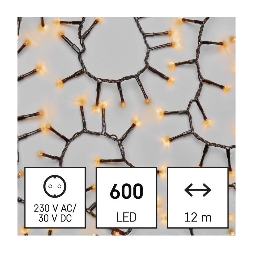Catena LED da esterno natalizia 600xLED/17m IP44 vintage