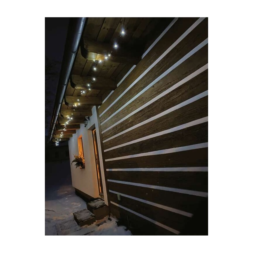 Catena LED da esterno natalizia 80xLED/13m IP44 bianco freddo