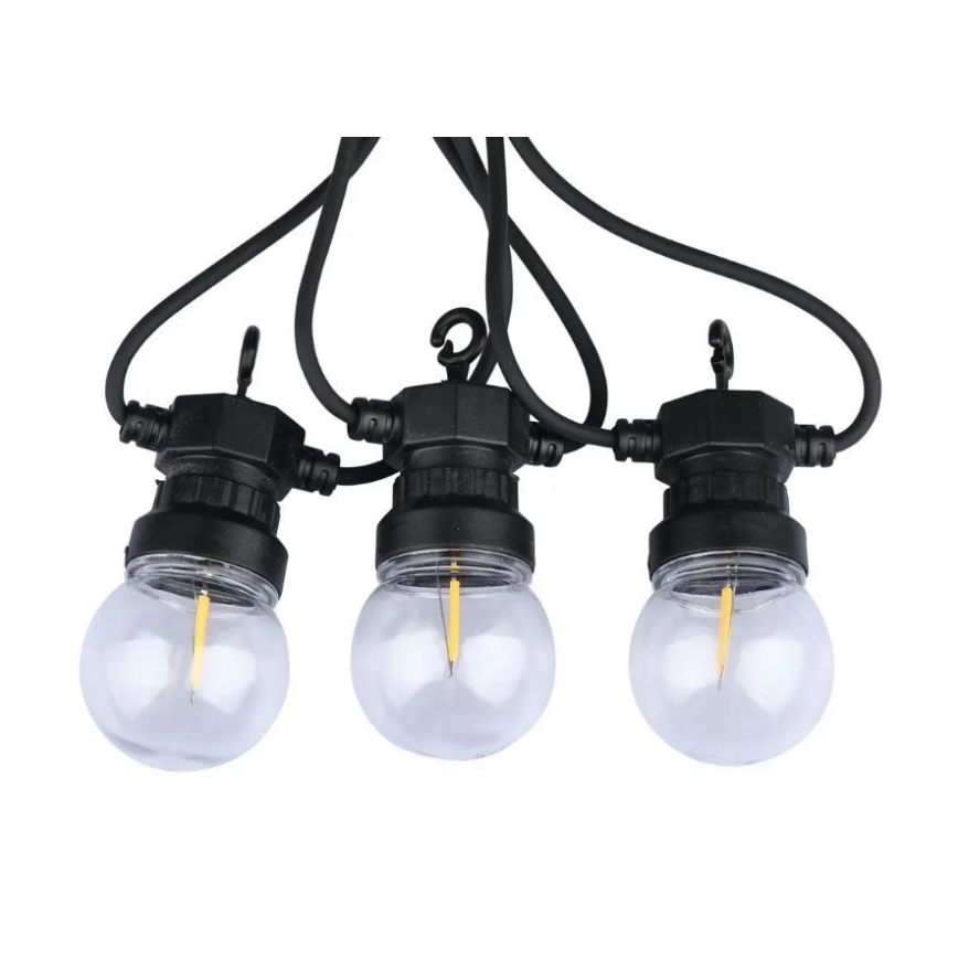 Catena LED da esterno STRING 5m 10xLED/0,4W/24/230V 3000K IP44