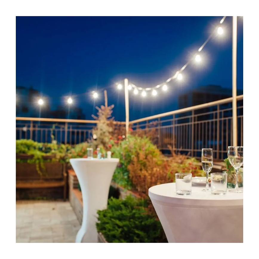 Catena LED da esterno STRING 5m 10xLED/0,5W/230V IP44 3000K
