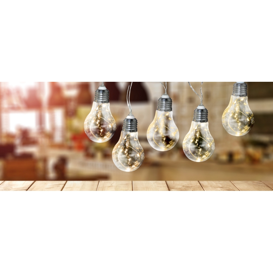 Catena LED decorativa SMOLDER 2,1 m 10xLED/2xAA