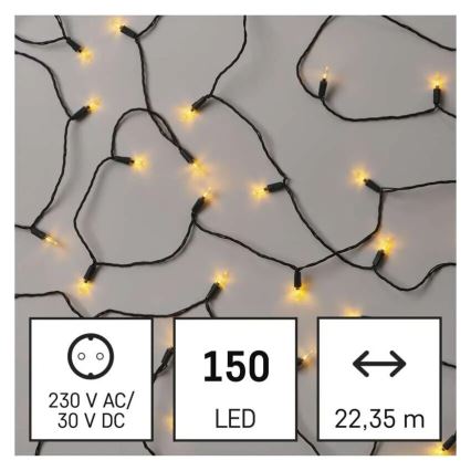 Catena LED natalizia da esterno 150xLED/27,35m IP44 vintage