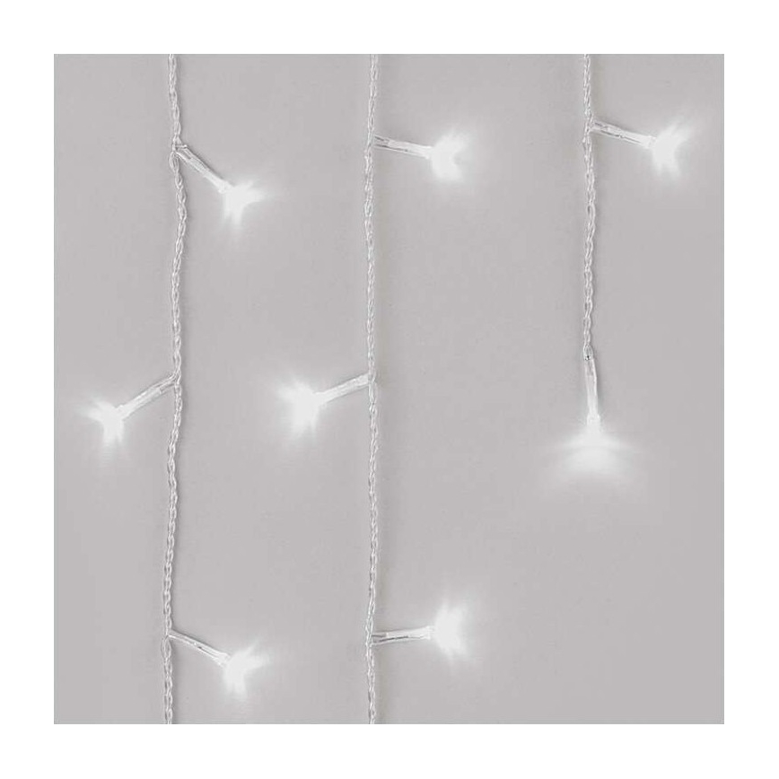 Catena LED natalizia da esterno 300xLED/8 modalità10m IP44 bianco freddo + telecomando