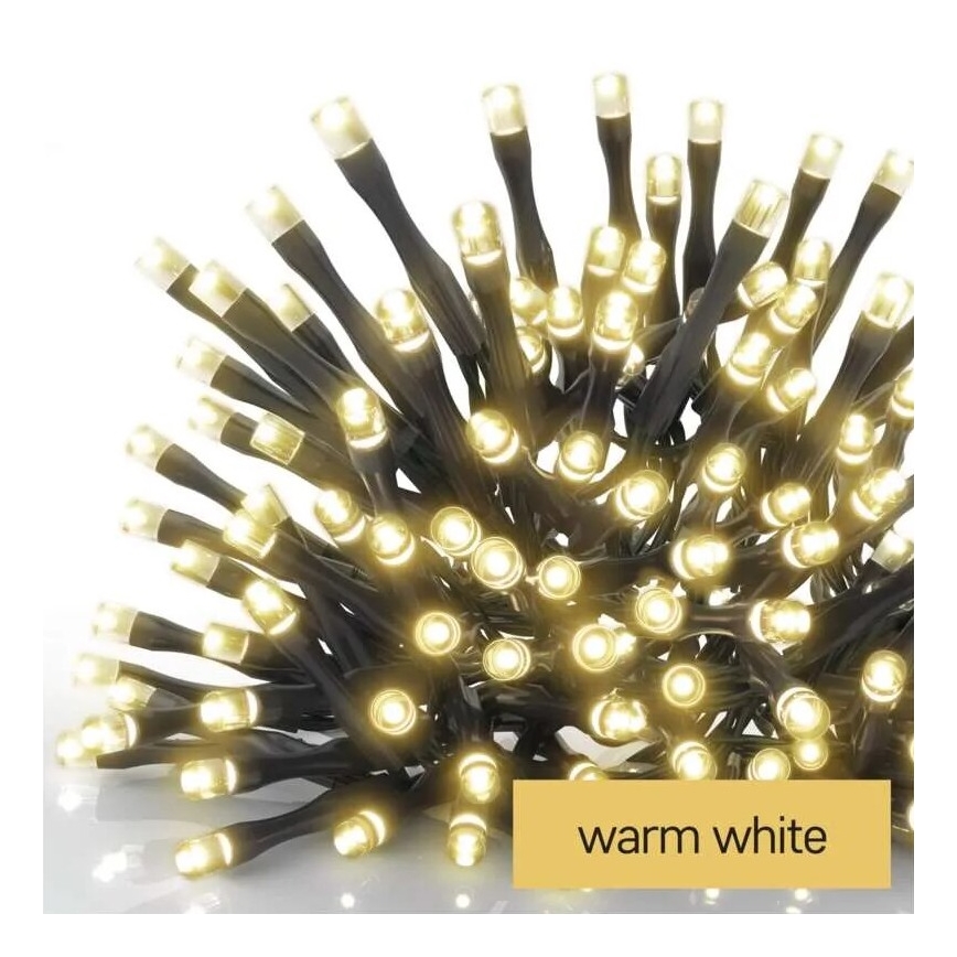 Catena LED natalizia da esterno 50xLED/5m IP44 bianco caldo