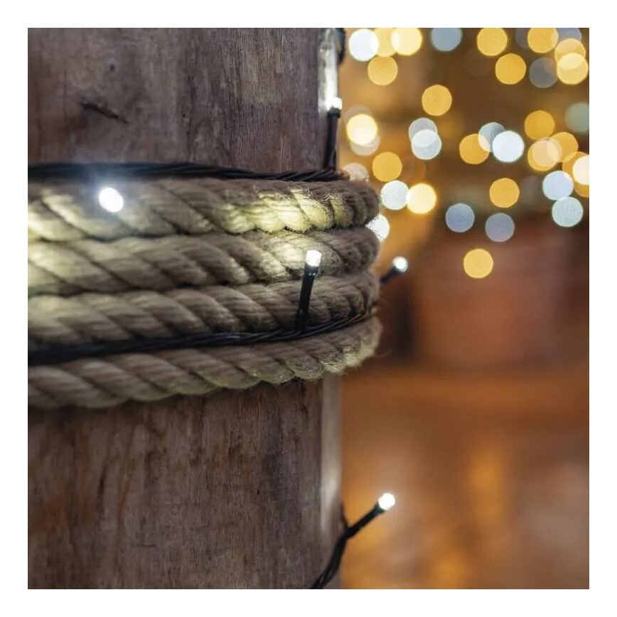 Catena LED natalizia da esterno 50xLED/5m IP44 bianco freddo