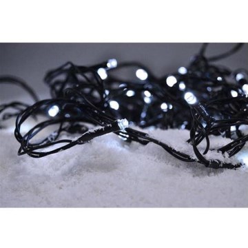 Catena LED natalizia da esterno 50xLED/8 funzioni 8m IP44 bianco freddo