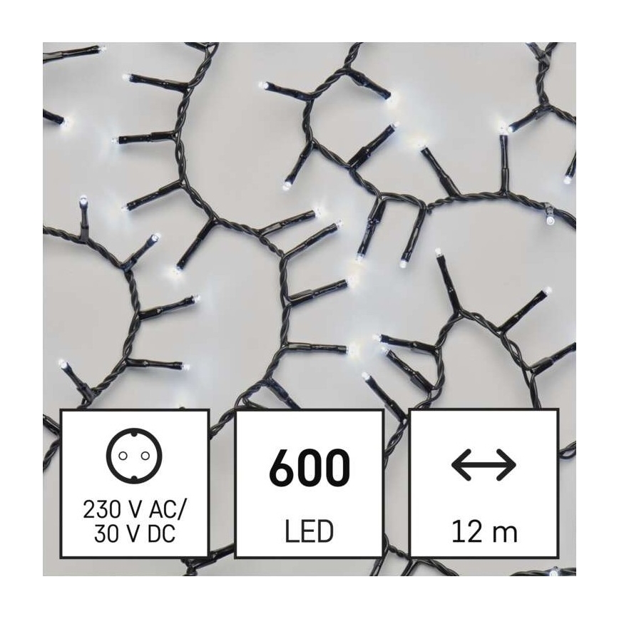 Catena LED natalizia da esterno 600xLED/17m IP44 bianco freddo
