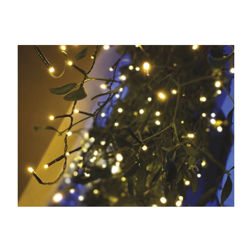 Catena LED natalizia da esterno 600xLED/8 modalità 15m IP44 bianco caldo