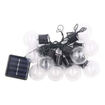 Catena LED solare 10xLED/0,12W/1,2V 1xAA IP44 6000K