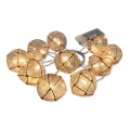 Catena luci LED decorativa AHNE 10xLED/2xAA 2,1 m bianco caldo