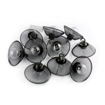 Catena luci LED decorativa ASTRA 10xLED/2xAA 2,1 m nero