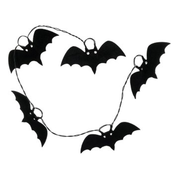 Catena luci LED decorativa HALLOWEEN 10xLED/2xAA/bianco caldo 1,3m pipistrelli