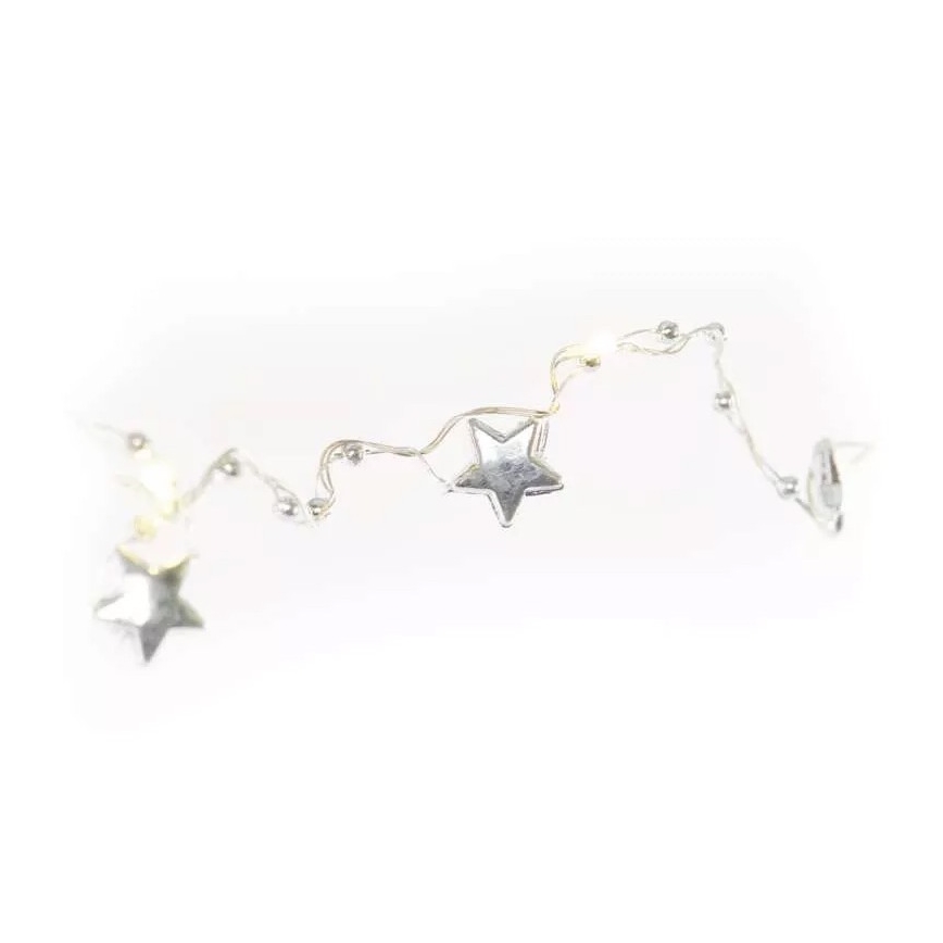 Catena luminosa a LED 20xLED/2xAA 2,2 m bianco caldo